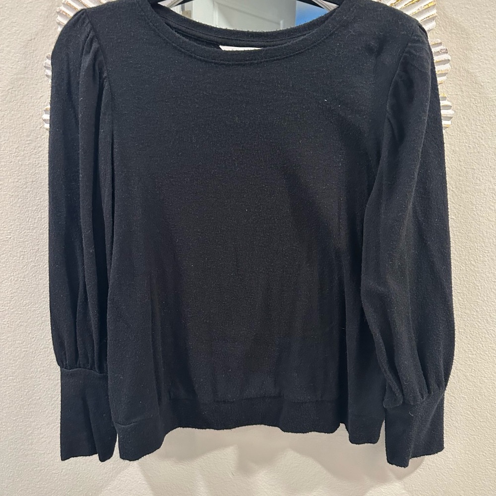 Lauren Conrad Black Tunic with Puff Sleeves